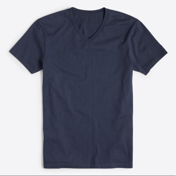 J crew navy skin washed jersey vneck tee shirt - Picture 1 of 7